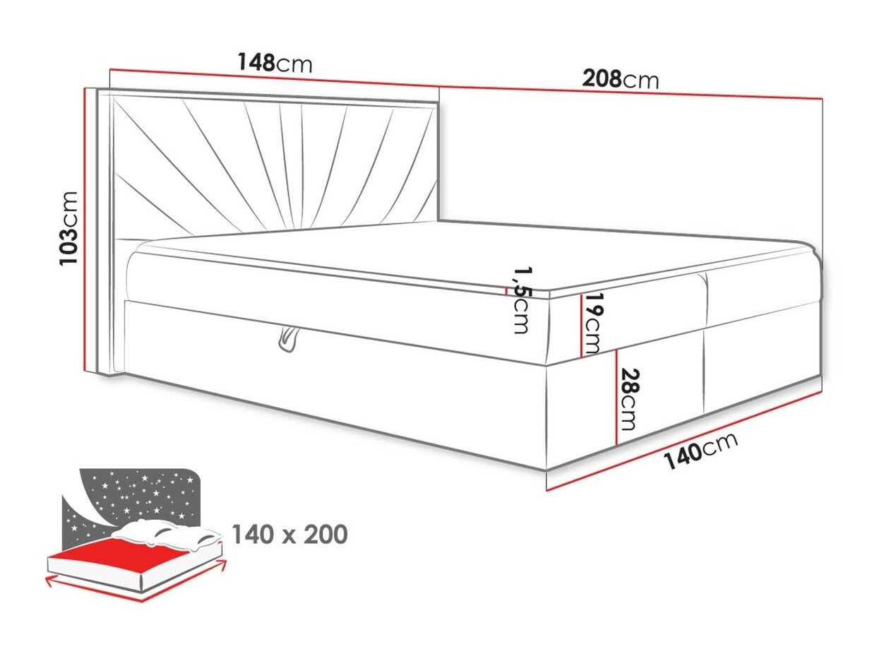 Lit boxspring Navis (Faro 14)