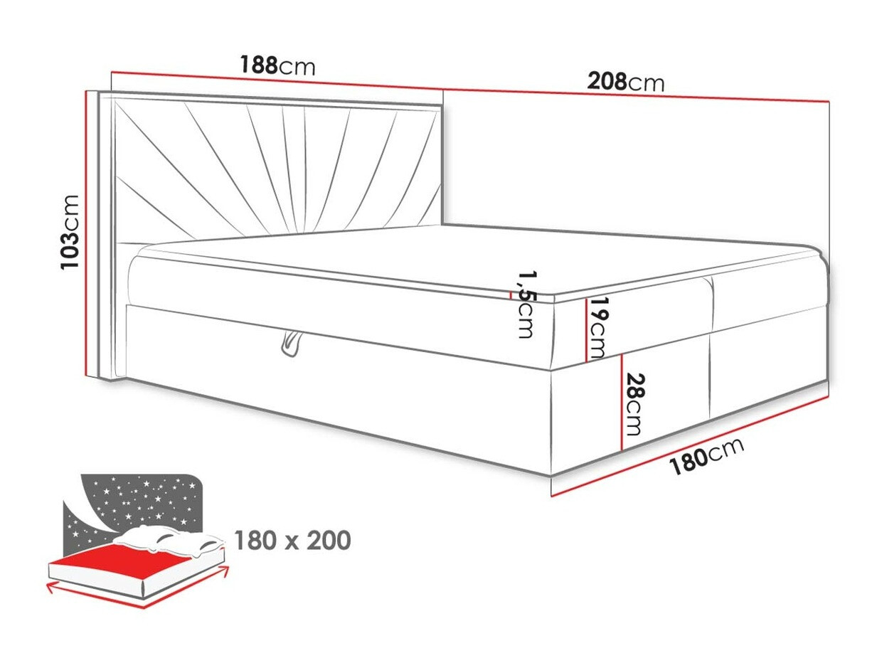 Lit boxspring Navis (Faro 16)