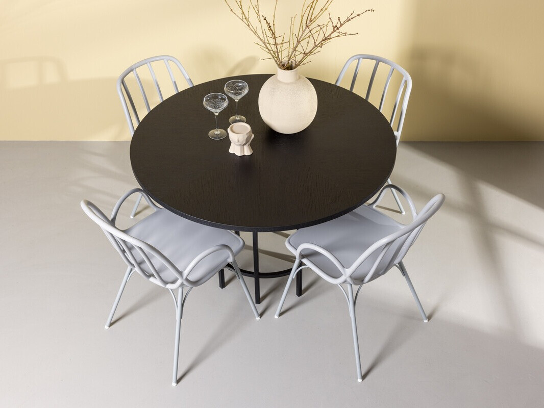 Salle à manger complète Dallas 3914 (Gris clair)