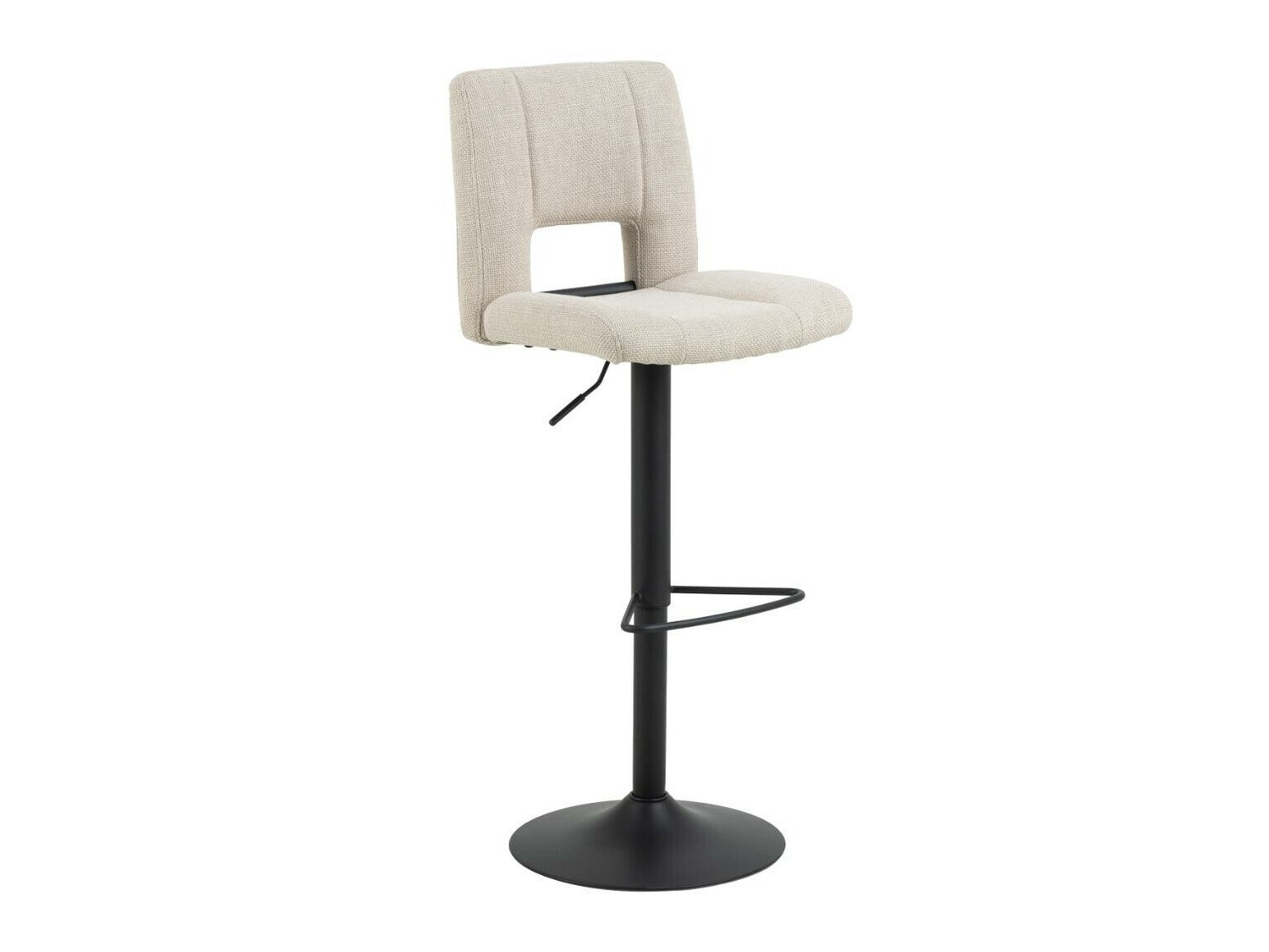 Chaise de bar mi-hauteur Norsica 678 (Beige + Noir)
