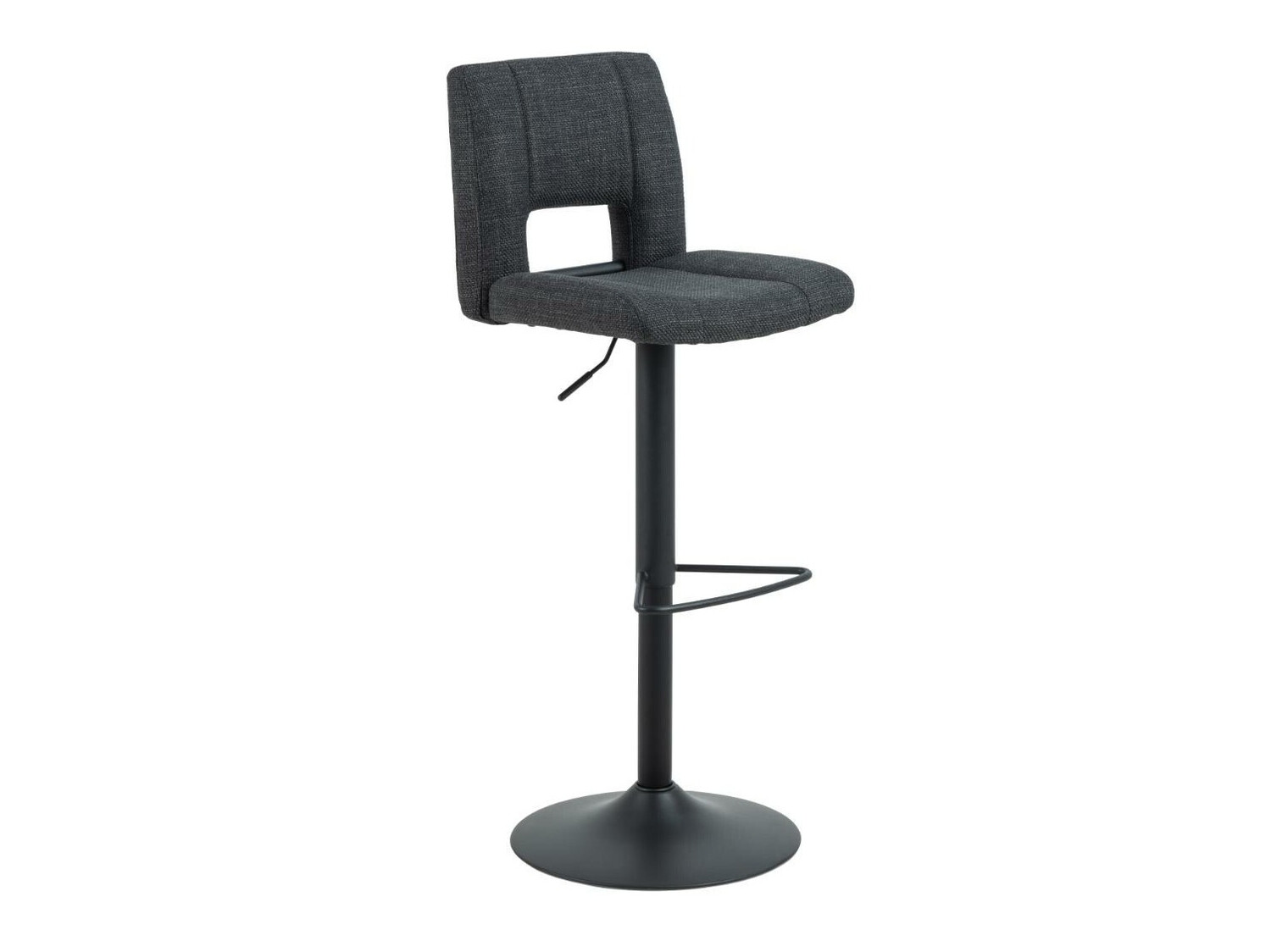 Chaise de bar mi-hauteur Norsica 678 (Gris foncé + Noir)