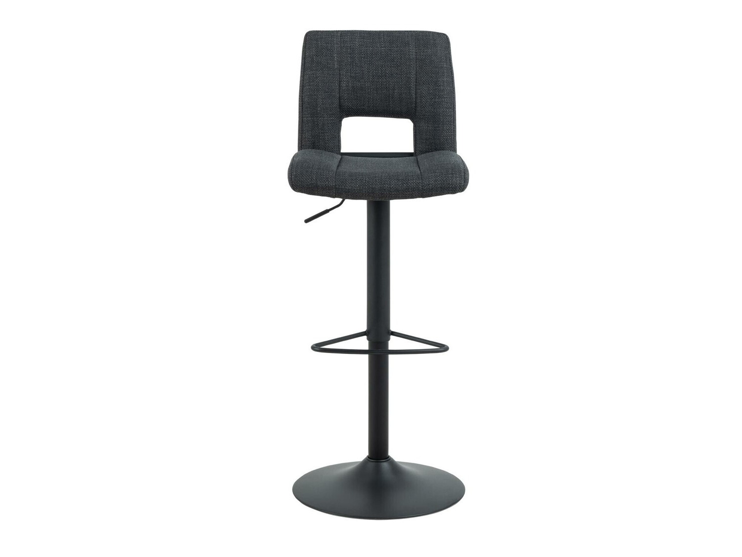 Chaise de bar mi-hauteur Norsica 678 (Gris foncé + Noir)