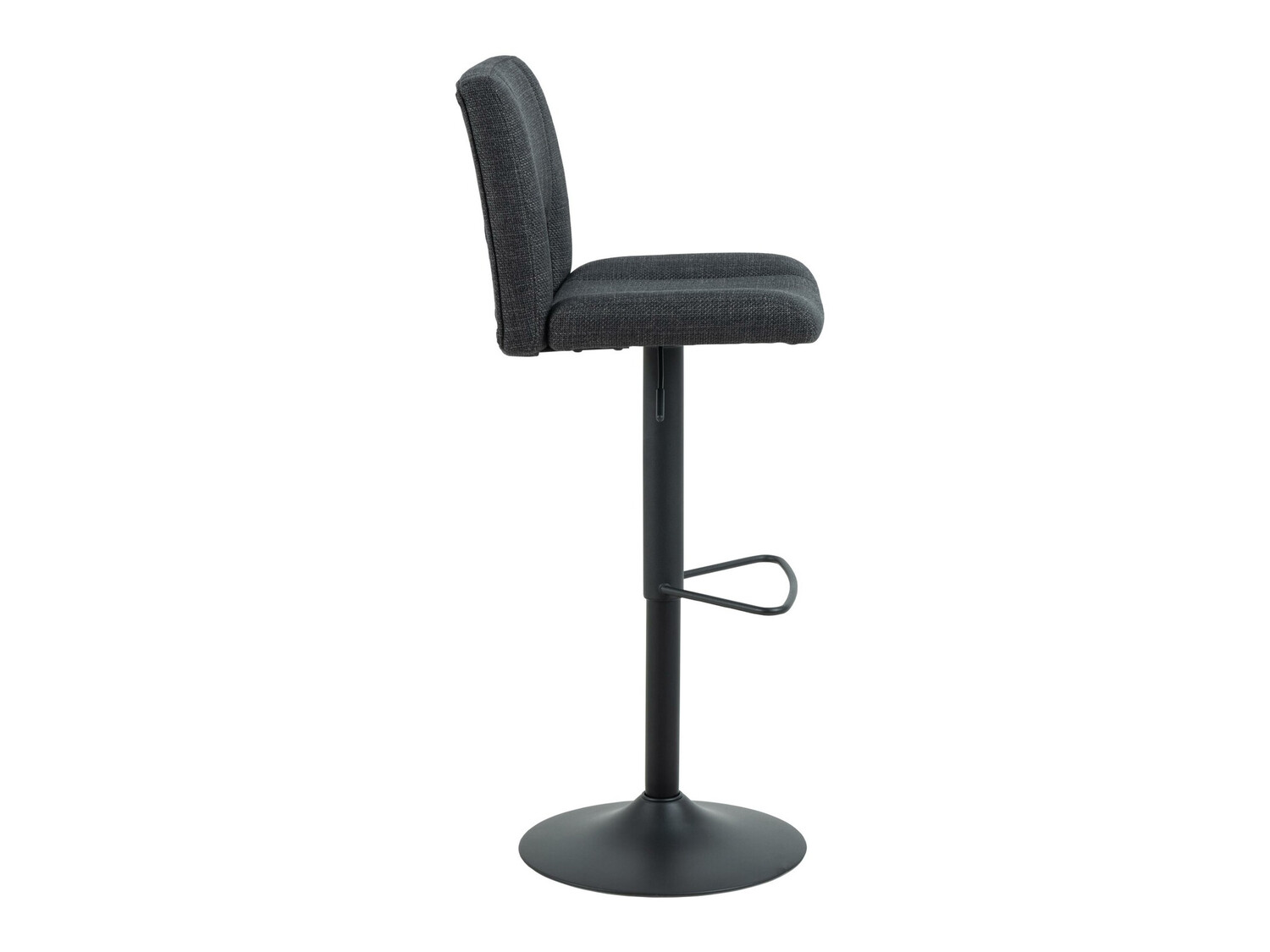 Chaise de bar mi-hauteur Norsica 678 (Gris foncé + Noir)