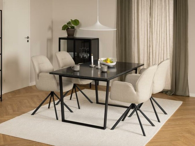 Chaise Norsica 392 (Beige + Noir)