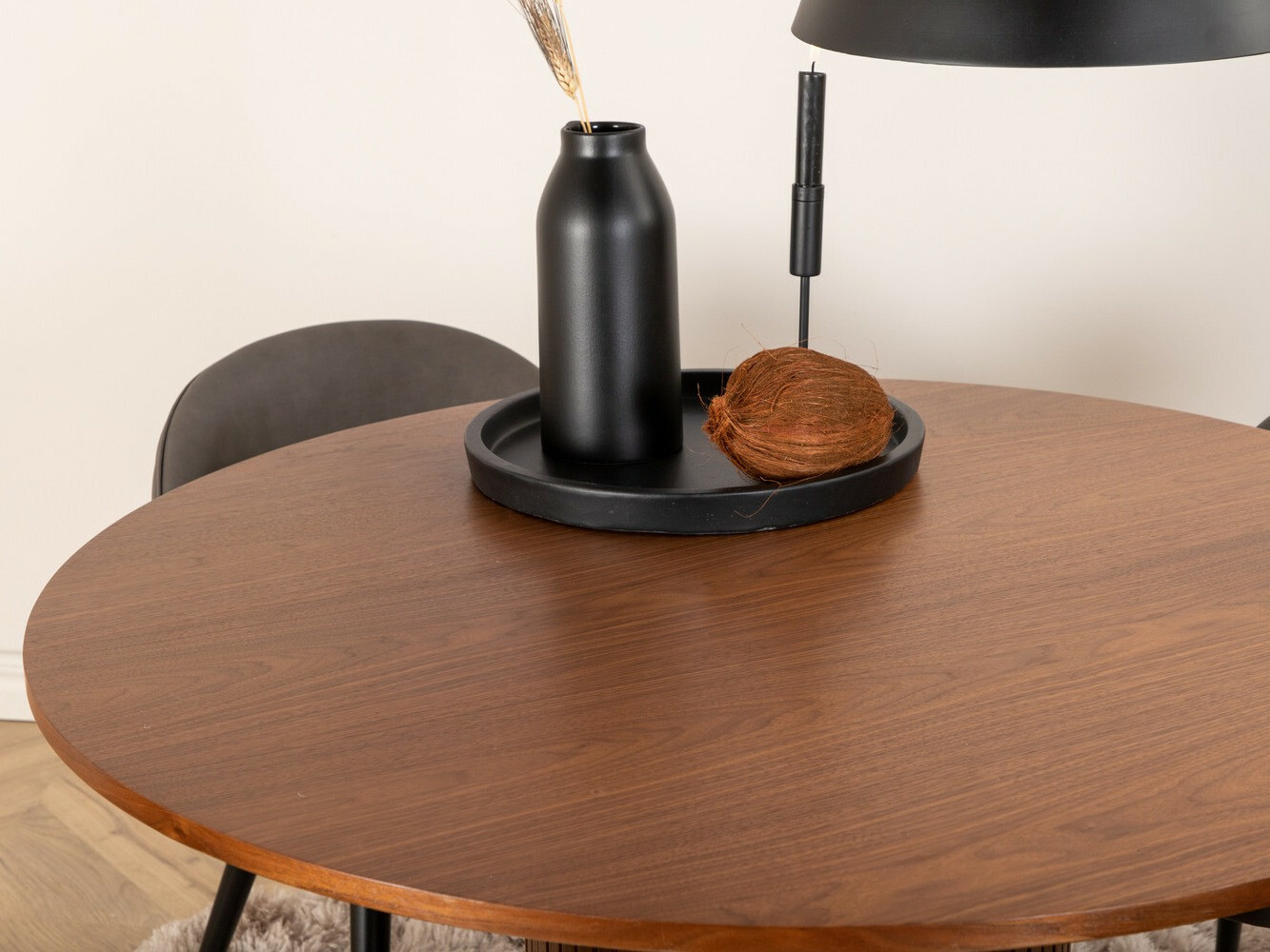 Salle à manger complète Dallas 3071 (Gris + Noir)