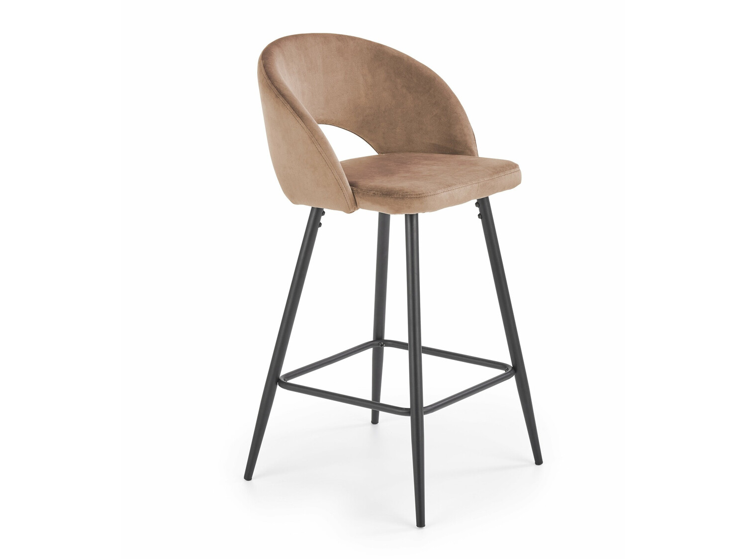 Chaise de bar mi-hauteur Houston 881 (Beige + Noir)