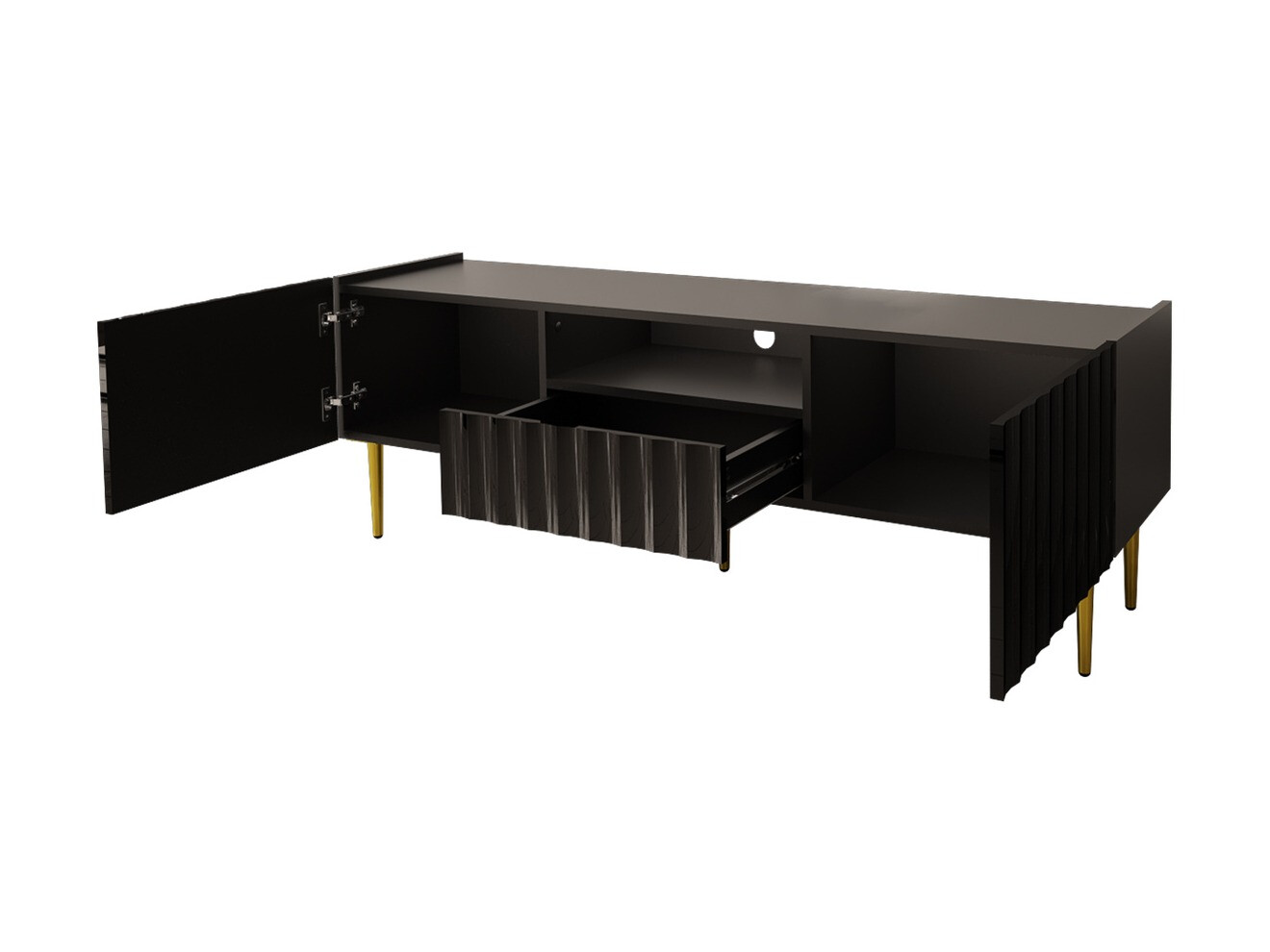 Ensemble de salon Merced B131 (Noir brillant + Noir)