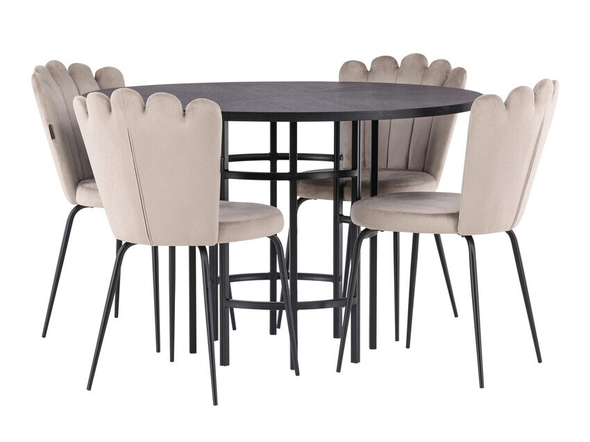 Salle à manger complète Dallas 3973 (Noir)