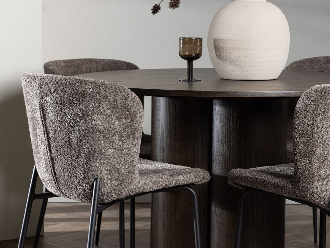 Salle à manger complète Dallas 3989 (Marron + Noir)