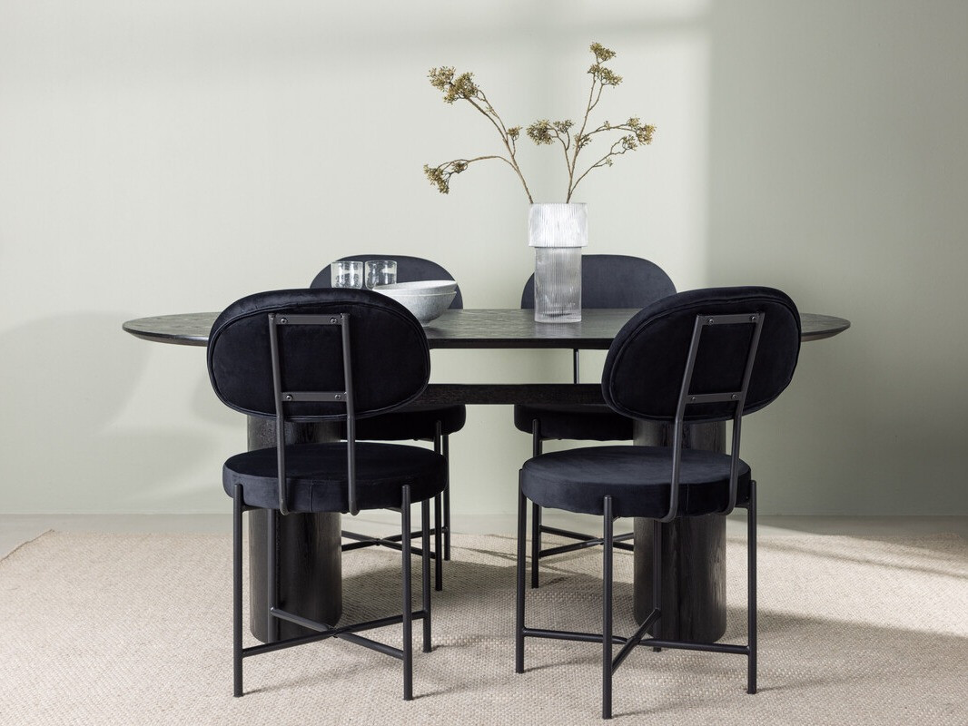 Salle à manger complète Dallas 3997 (Noir)