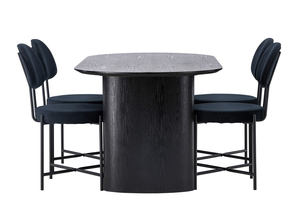 Salle à manger complète Dallas 3997 (Noir)