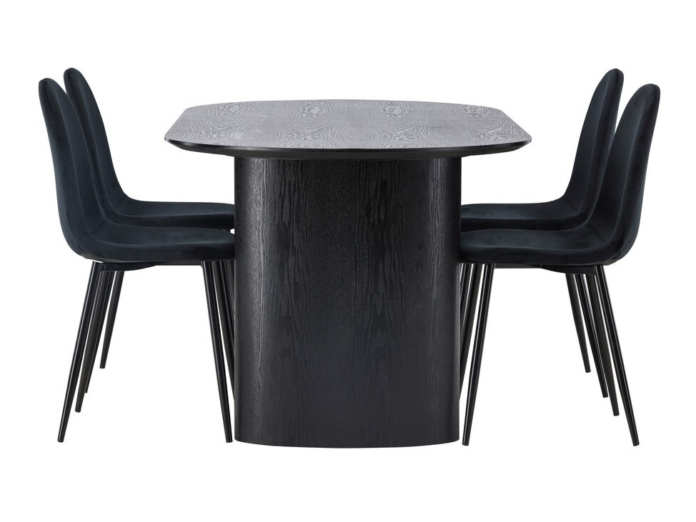 Salle à manger complète Dallas 3998 (Noir)