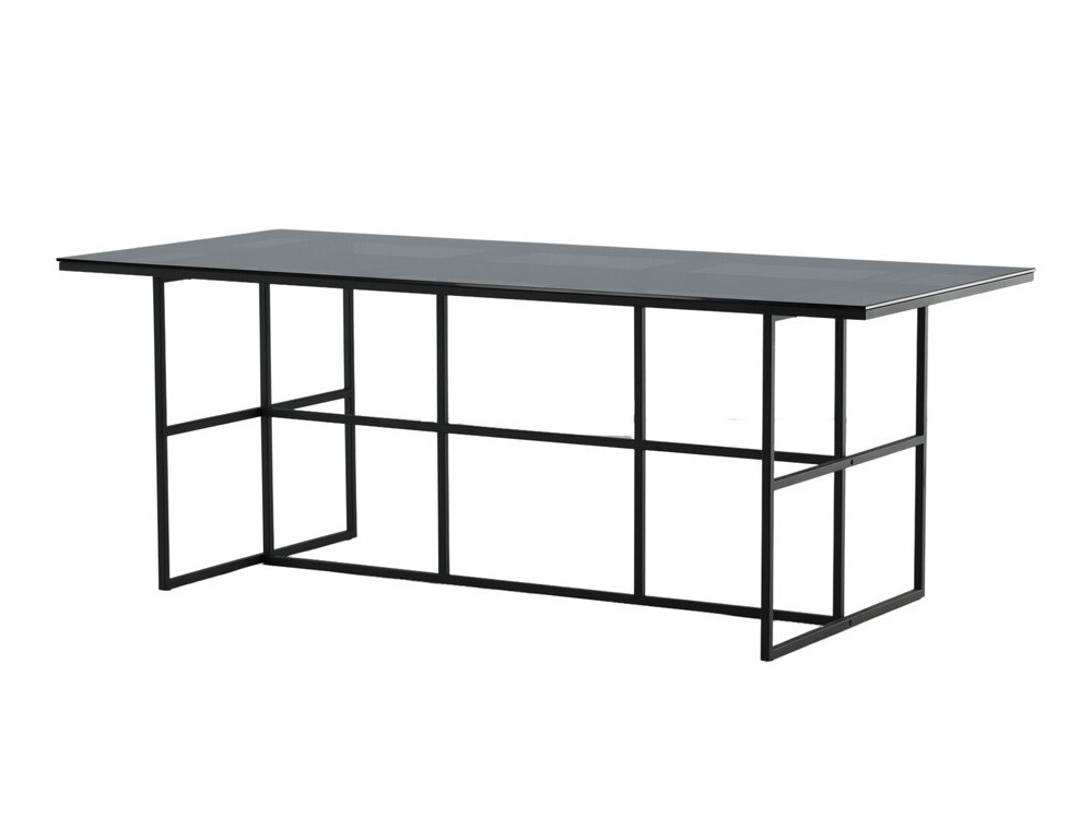 Salle à manger complète Dallas 3042 (Gris foncé + Noir)