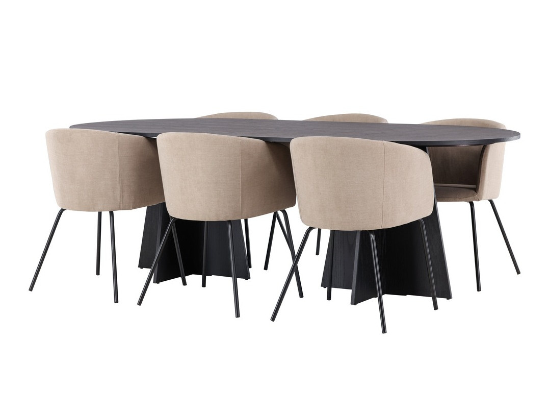 Salle à manger complète Dallas 4019 (Beige)