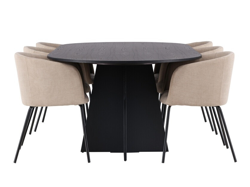 Salle à manger complète Dallas 4019 (Beige)