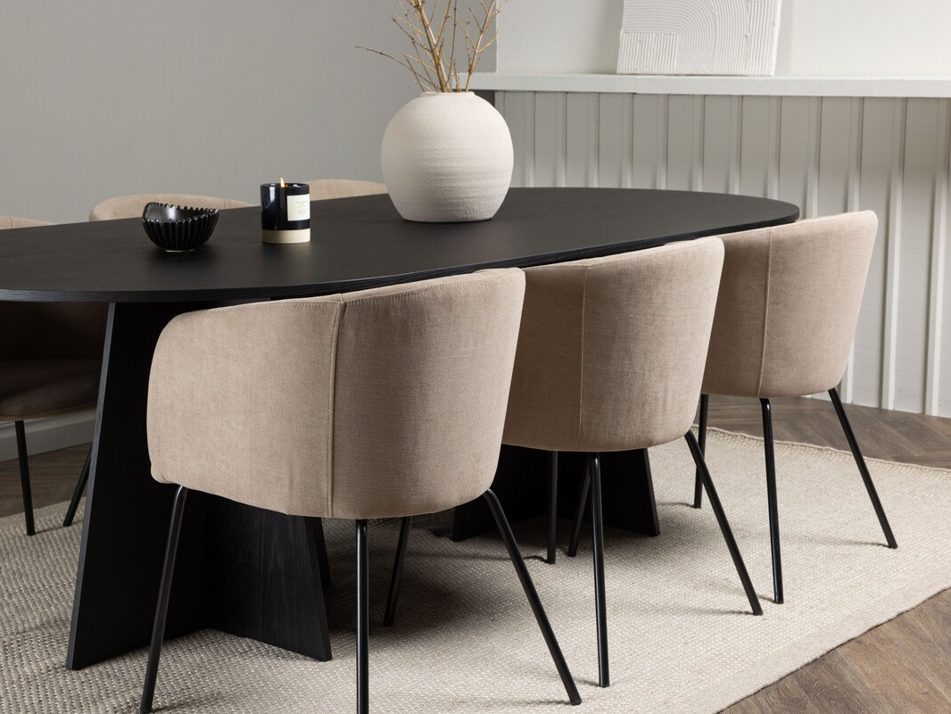 Salle à manger complète Dallas 4019 (Beige)