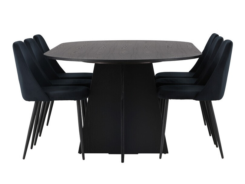 Salle à manger complète Dallas 4020 (Noir)