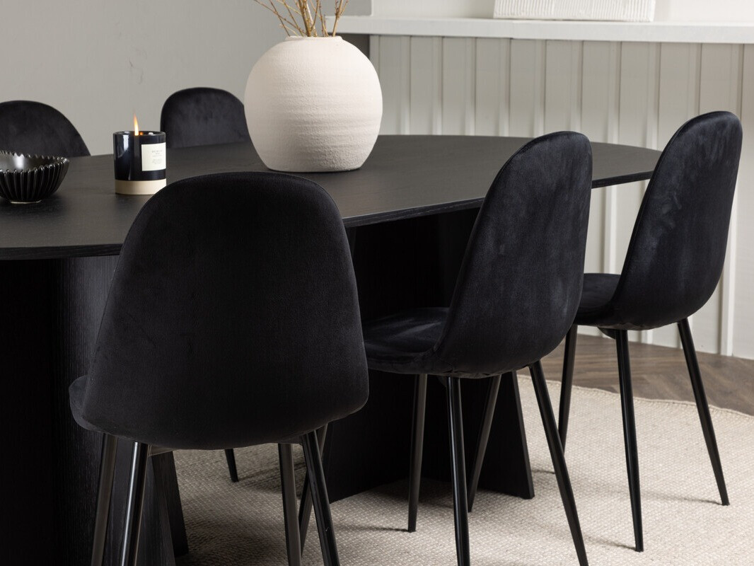 Salle à manger complète Dallas 4032 (Noir)