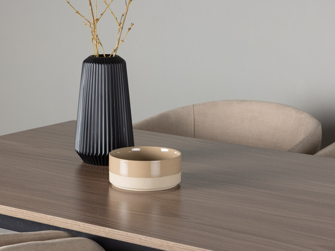 Salle à manger complète Dallas 4044 (Beige + Noir)
