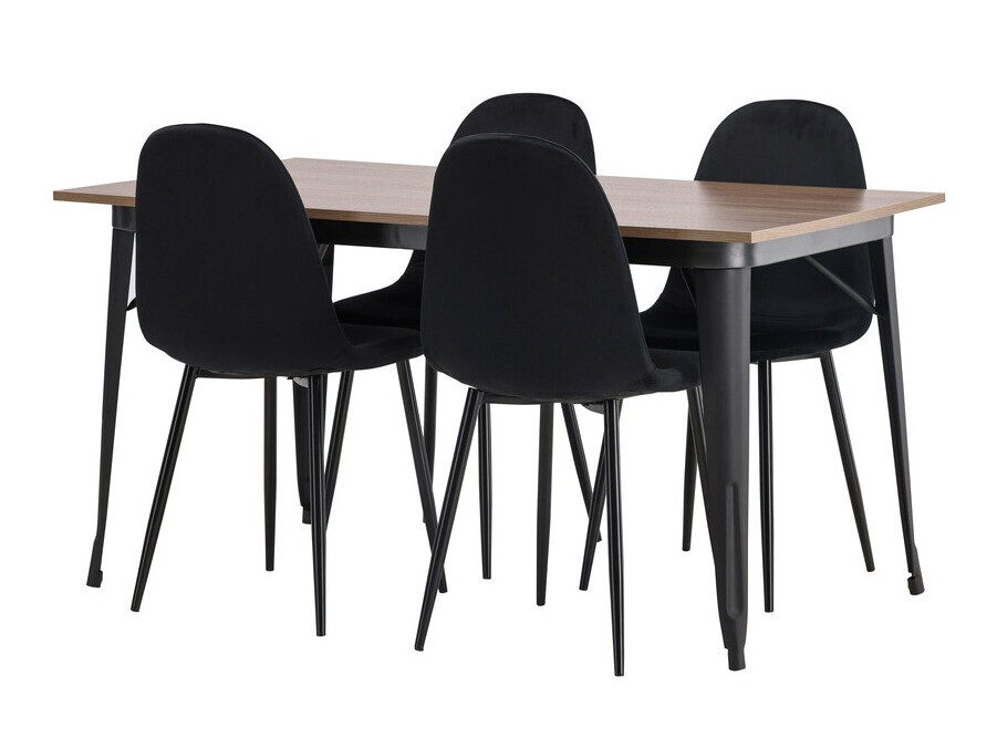Salle à manger complète Dallas 4046 (Noir)