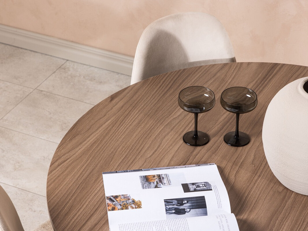 Salle à manger complète Dallas 4054 (Beige + Noir)