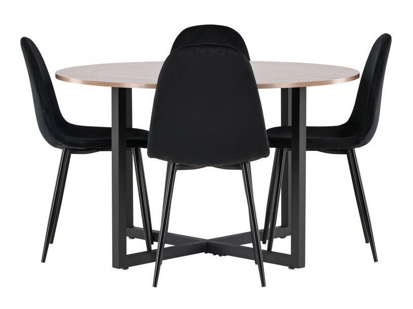 Salle à manger complète Dallas 4054 (Noir)