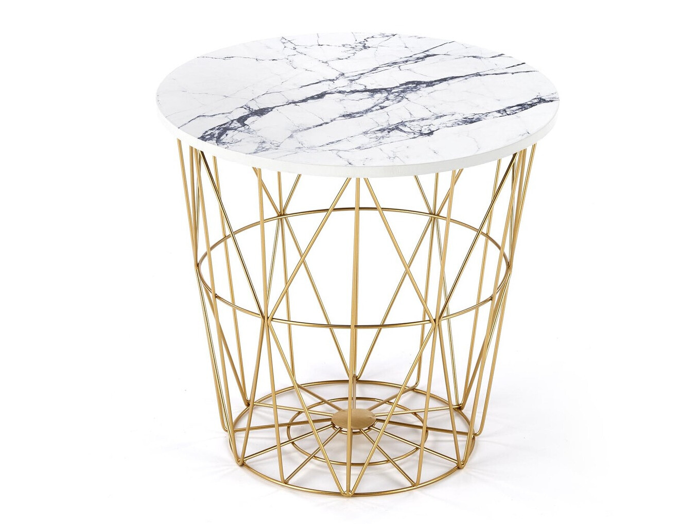 Table basse Houston 1454 (Doré + Marbre blanc)