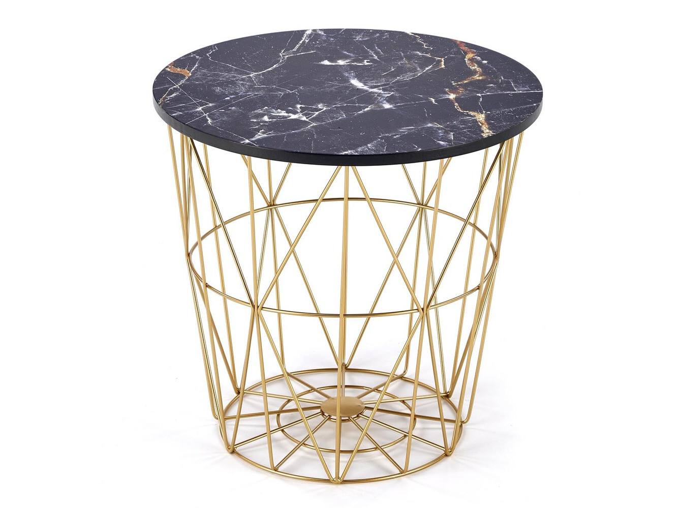 Table basse Houston 1454 (Doré + Marbre noir)