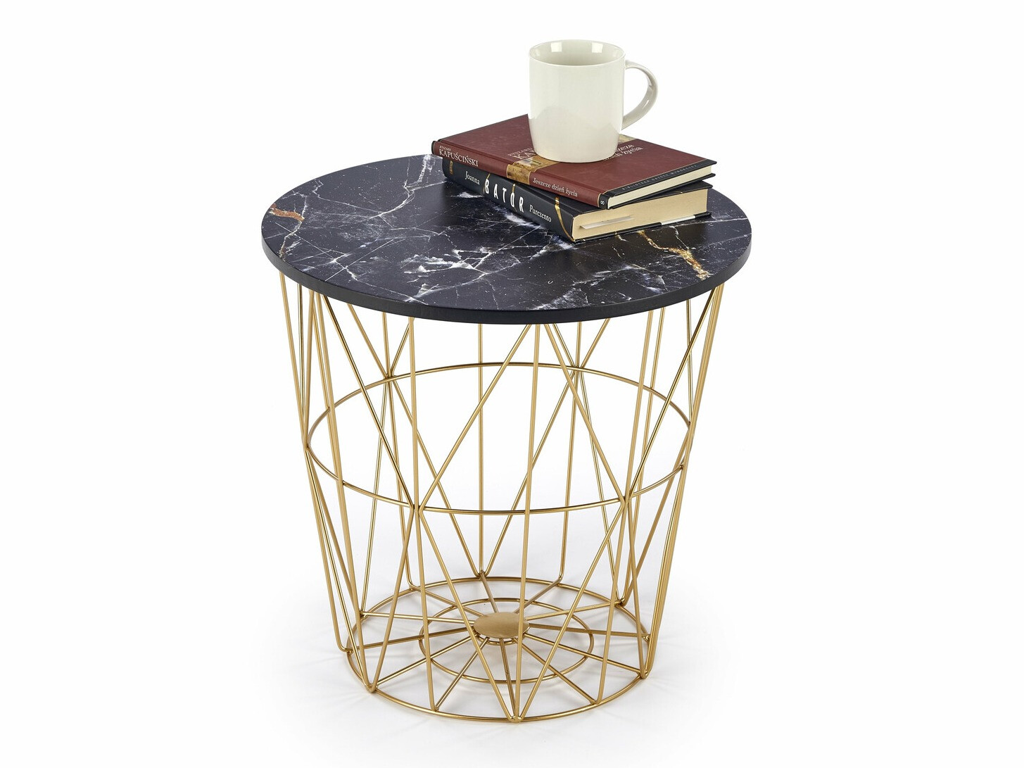 Table basse Houston 1454 (Doré + Marbre noir)