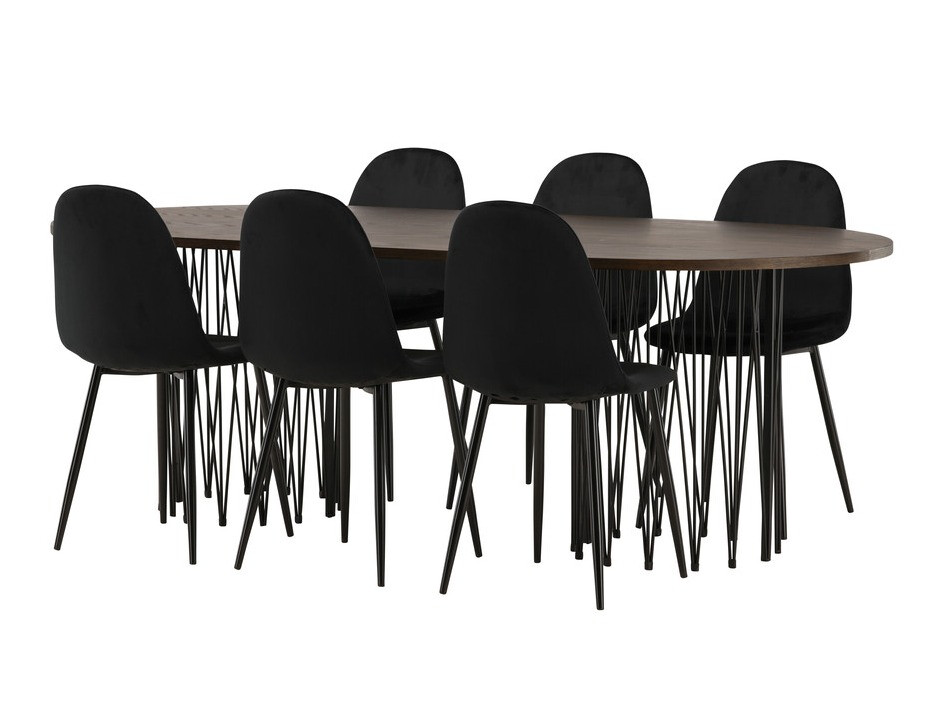 Salle à manger complète Dallas 4062 (Noir)