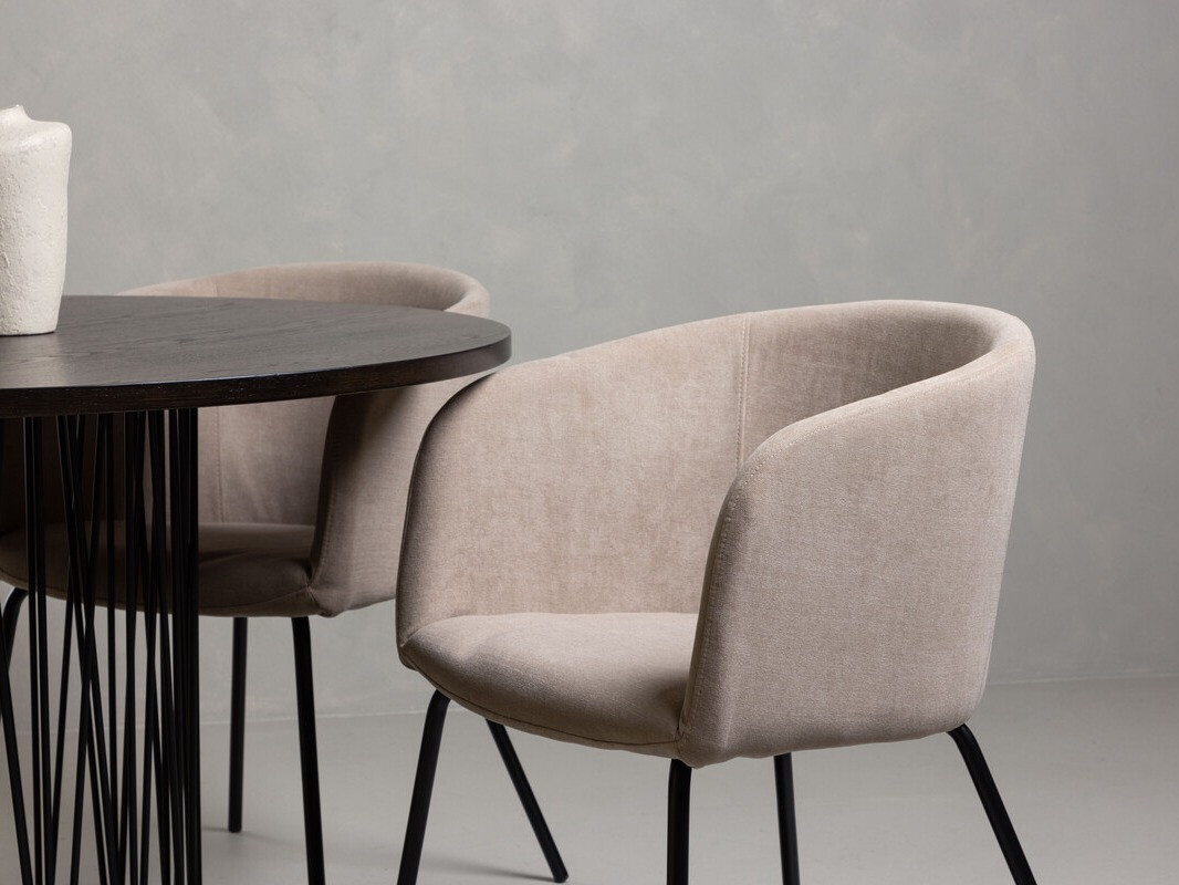Salle à manger complète Dallas 4068 (Beige + Noir)
