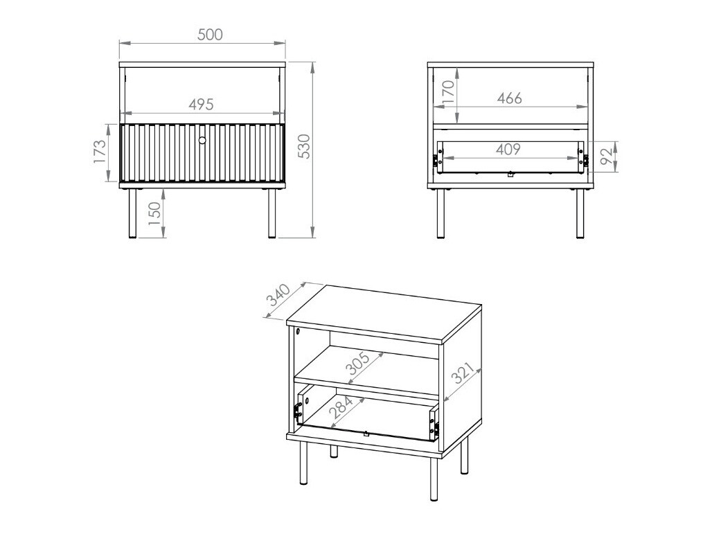 Table de chevet Marmeli 106