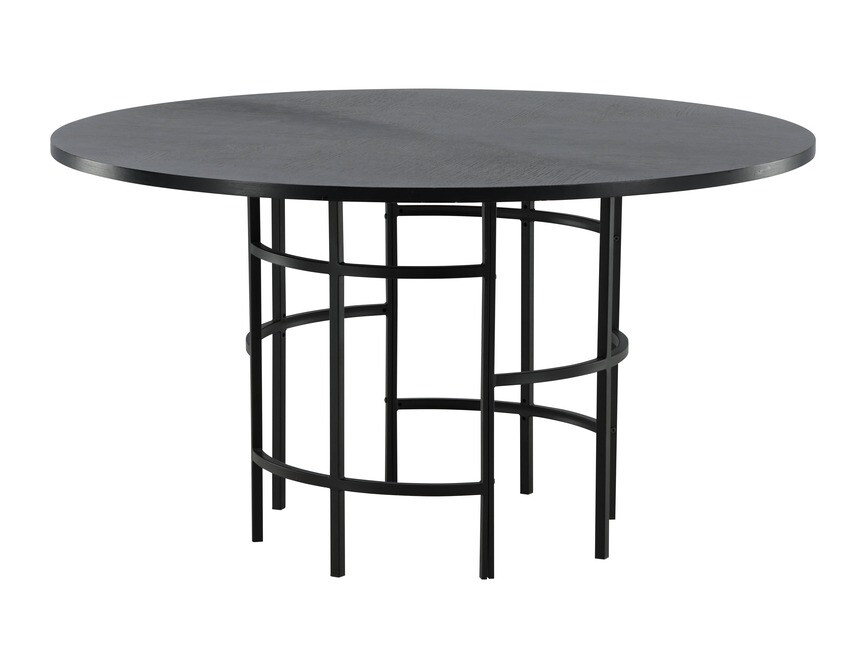 Salle à manger complète Dallas 313 (Gris + Noir)