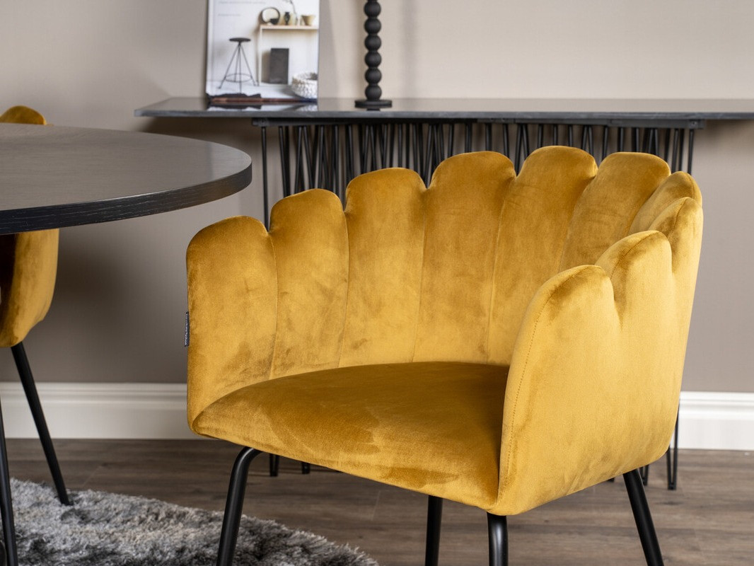 Salle à manger complète Dallas 313 (Jaune + Noir)