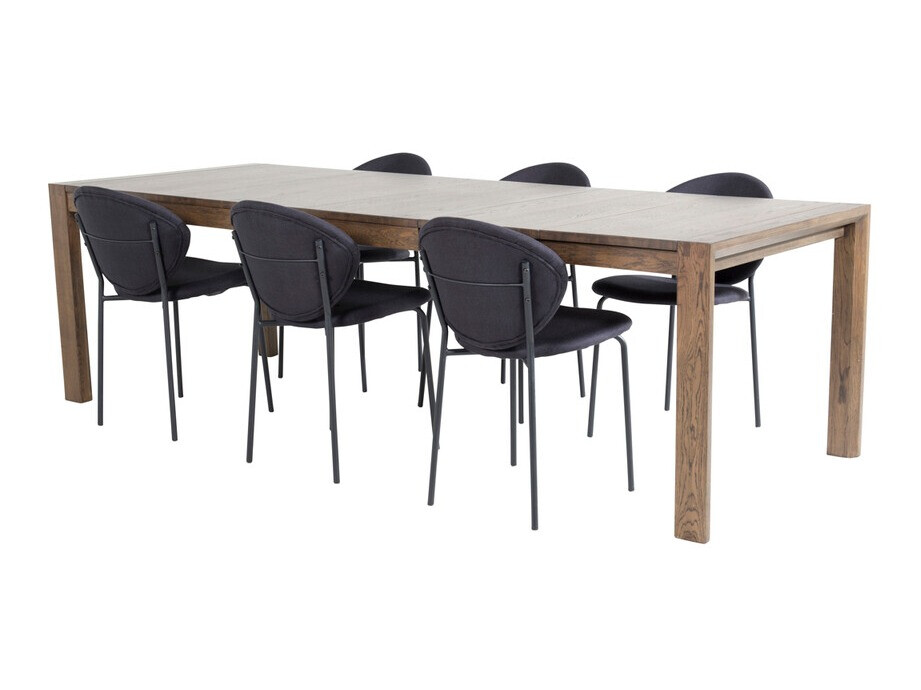 Salle à manger complète Dallas 3329 (Chêne foncé)