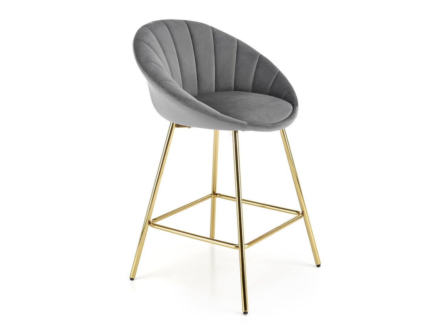 Chaise de bar Houston 1461 (Gris + Doré)