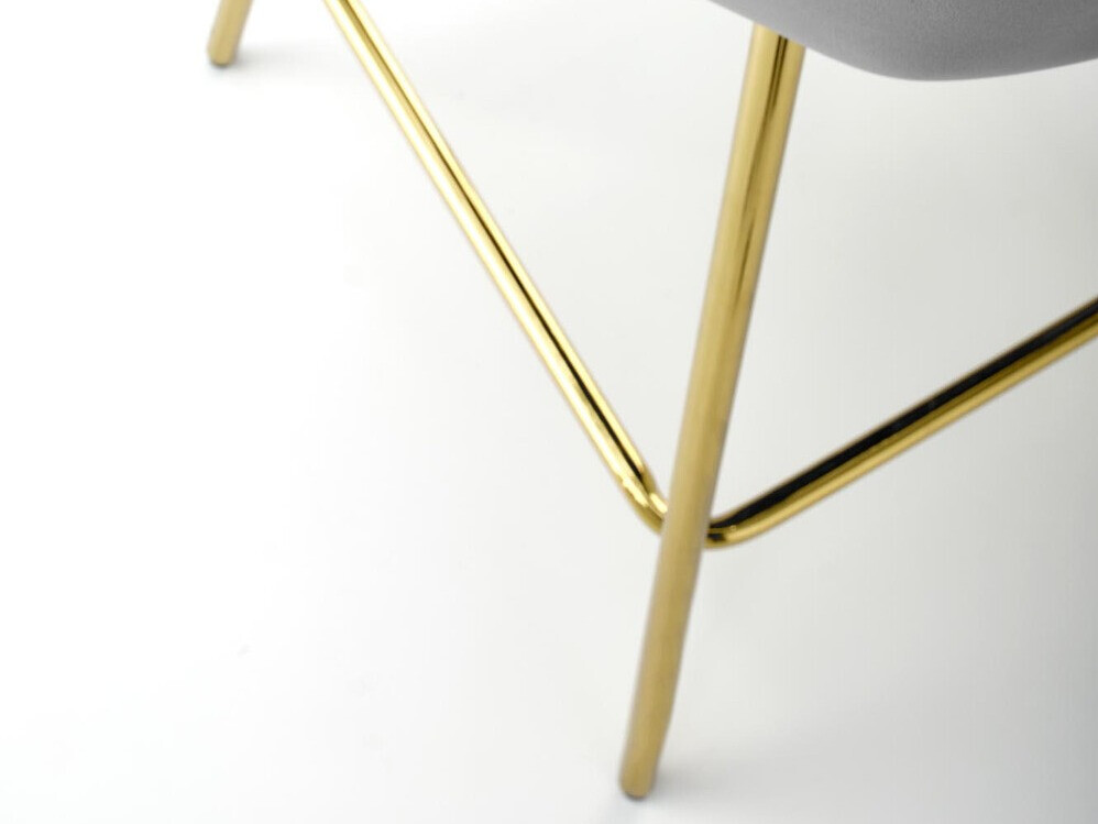 Chaise de bar Houston 1461 (Gris + Doré)