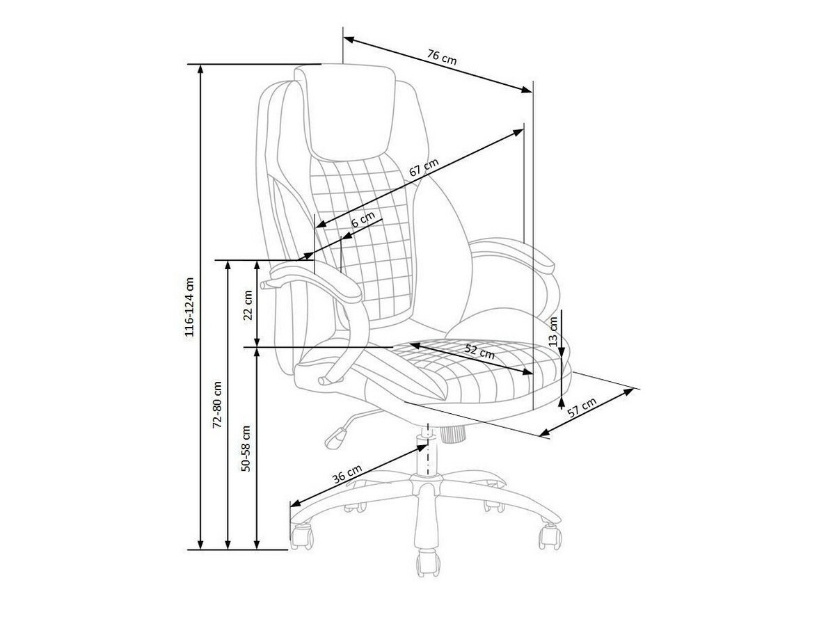 Chaise de bureau Houston 1387 (Gris)