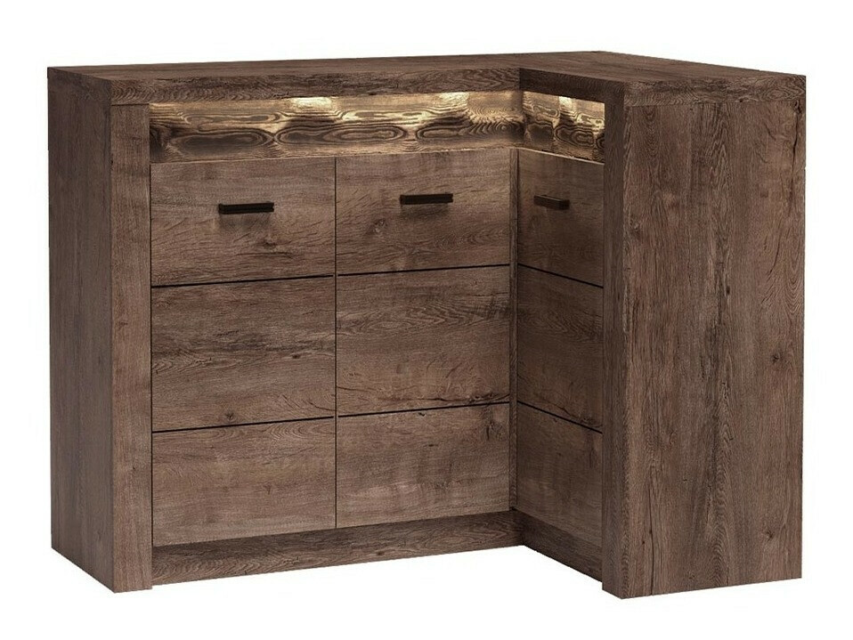 Armoire d'angle Serfeno 112 (Chêne sombre)