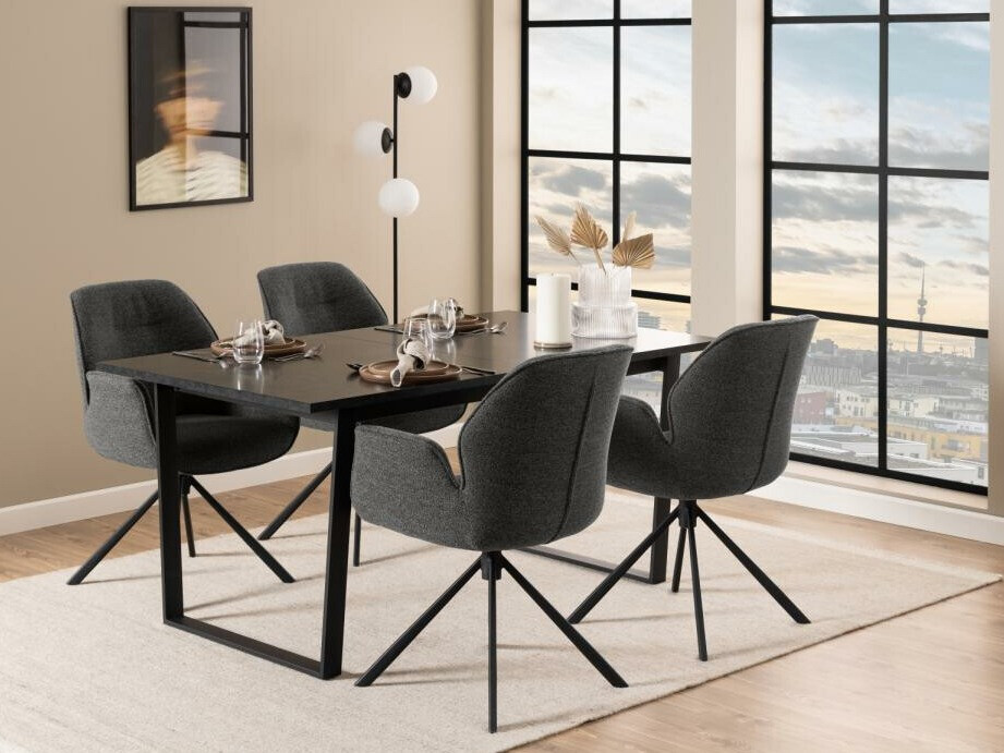 Chaise Norsica 696 (Anthracite + Noir)