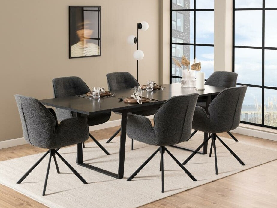 Chaise Norsica 696 (Anthracite + Noir)