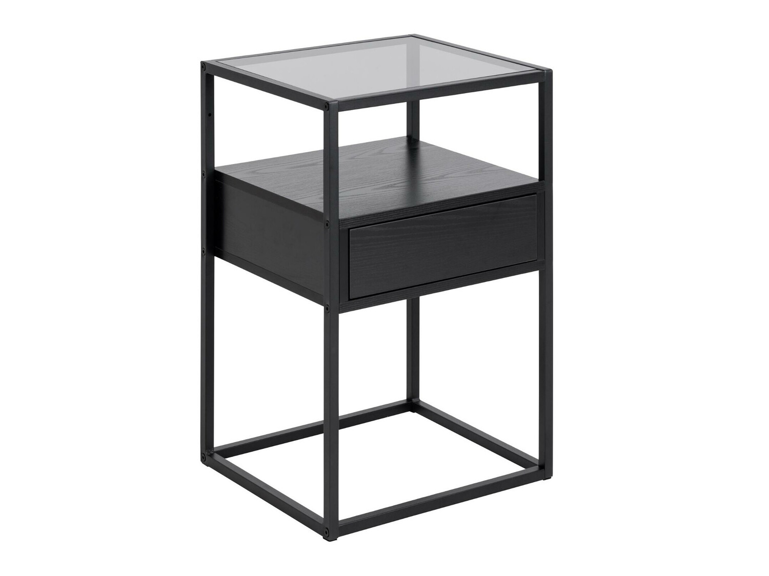Table de chevet Norsica 695 (Noir + Cendre noire)