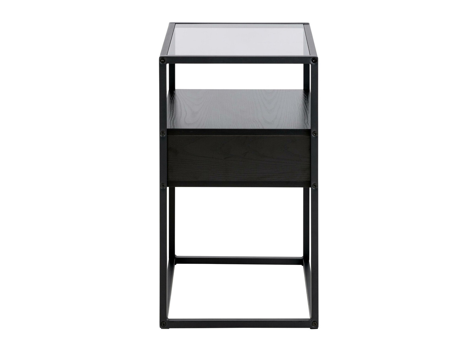 Table de chevet Norsica 695 (Noir + Cendre noire)