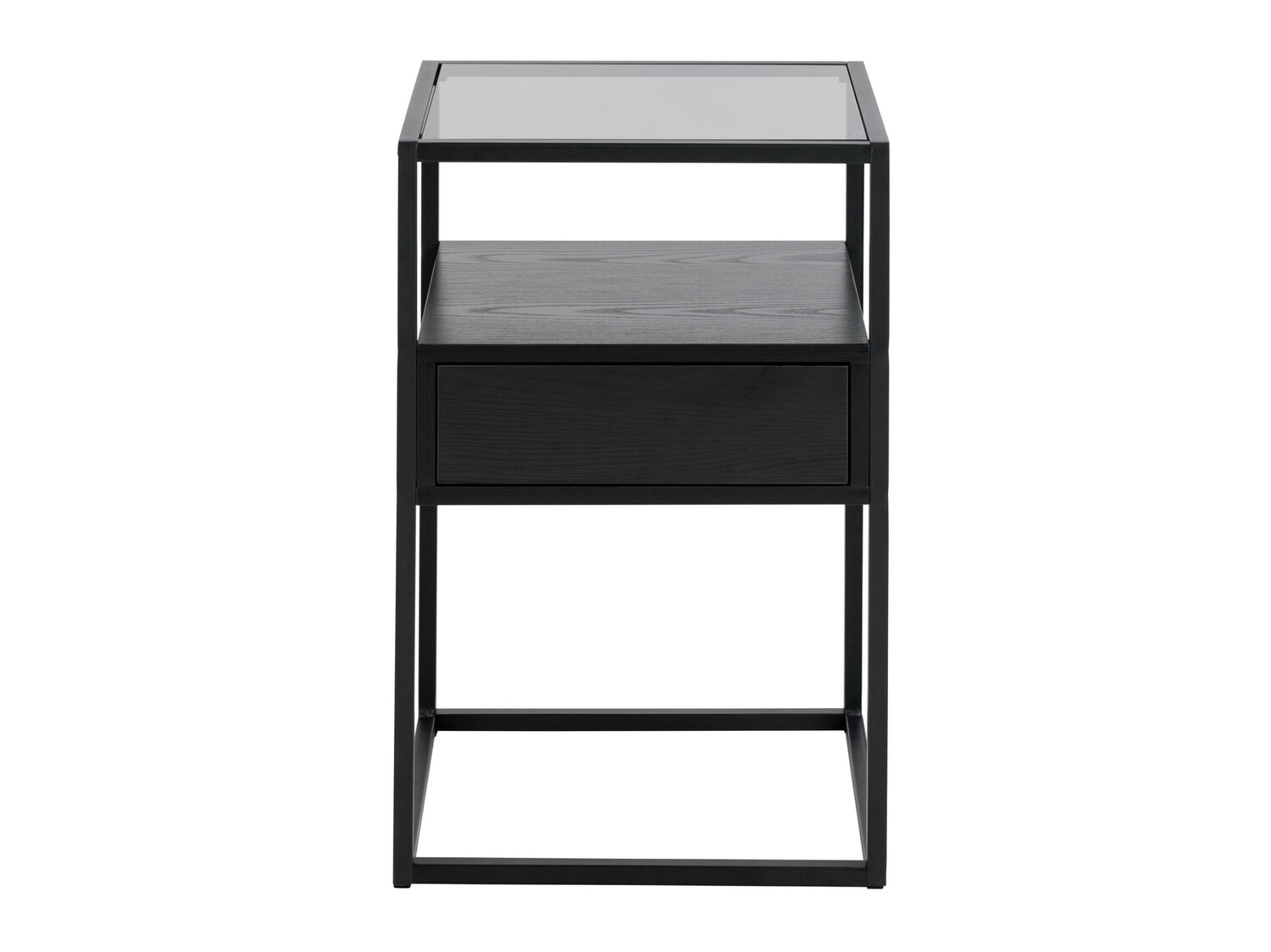 Table de chevet Norsica 695 (Noir + Cendre noire)