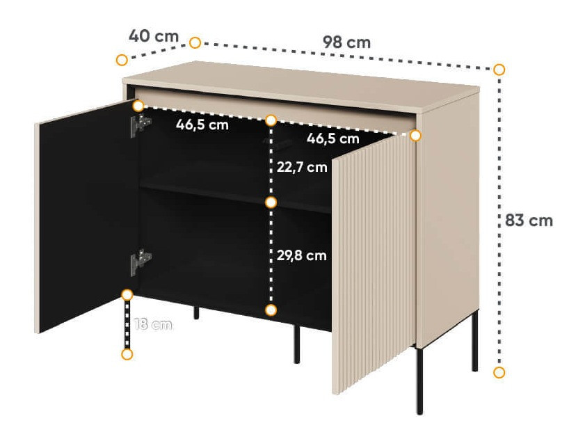 Buffet Fernolu 101 (Beige + Noir)