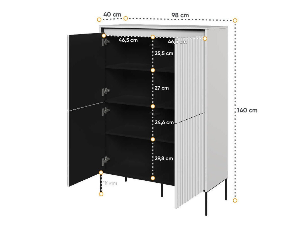 Buffet Fernolu 102 (Blanc + Noir)