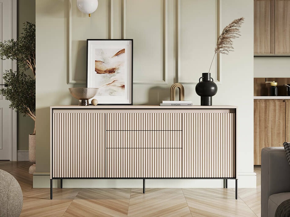 Commode Fernolu 100 (Beige + Noir)