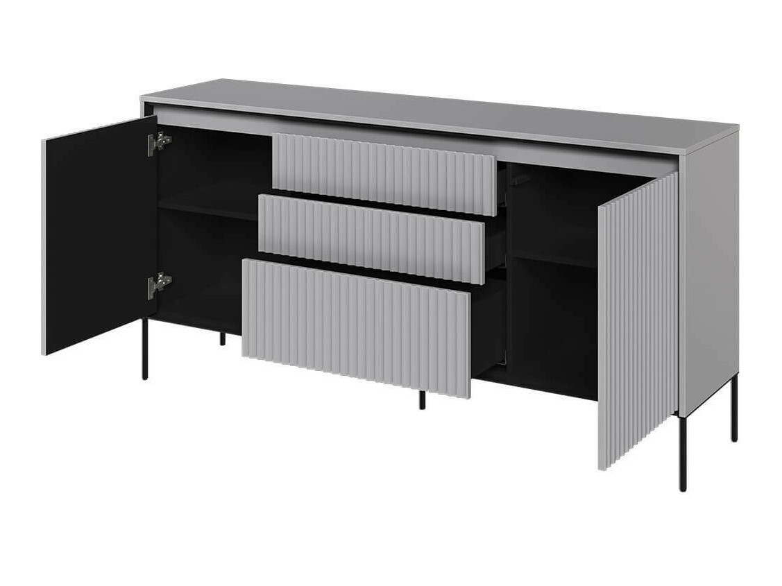Commode Fernolu 100 (Gris + Noir)