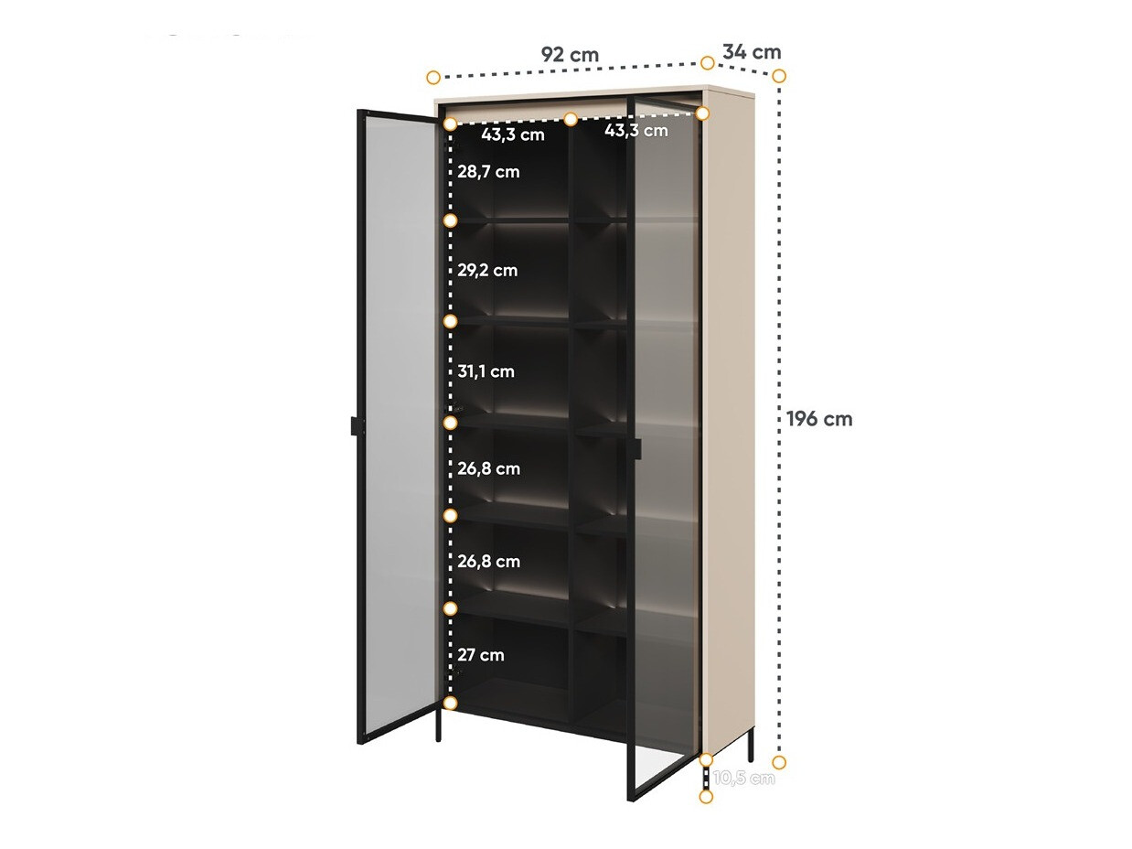 Étagère Fernolu 106 (Beige + Noir)