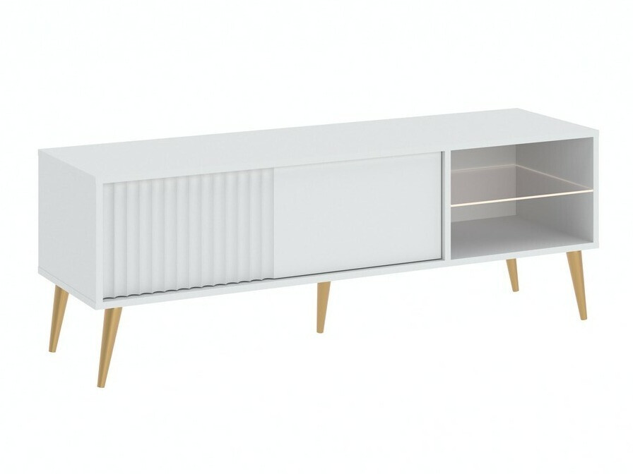 Meuble TV Cirferi 104 (Blanc + Doré)